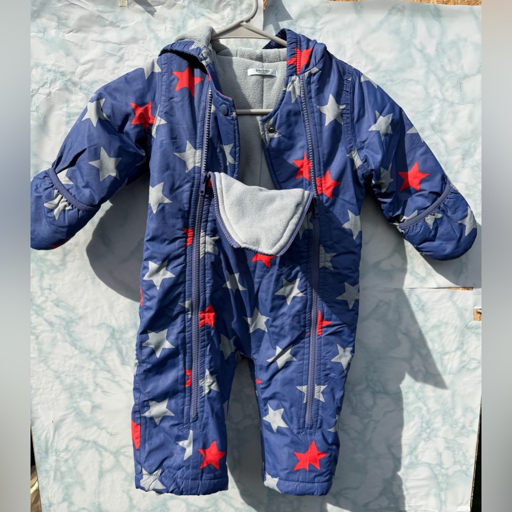 Baby Boden Navy Star Footie